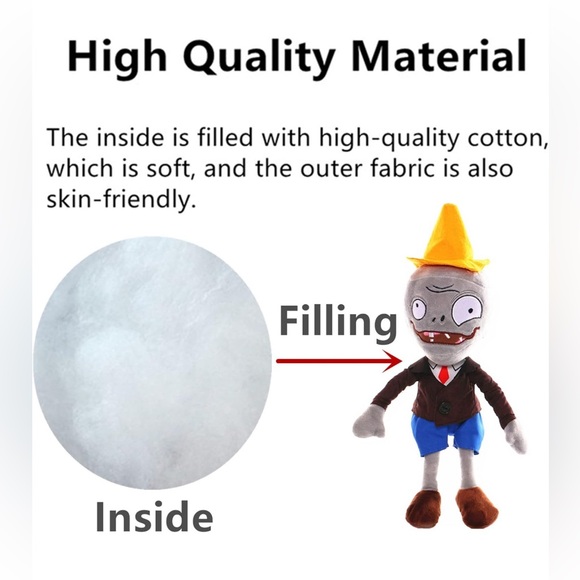 Cone-head Zombies Brown Coat Plush - Picture 6 of 7